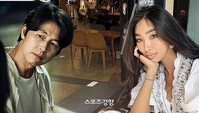 배우 정우성(왼쪽)과 모델 문가비. 경향신문 자료사진