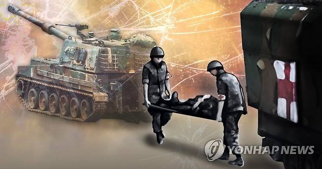 군부대 훈련 사고(PG) [제작 이태호] 사진합성, 일러스트