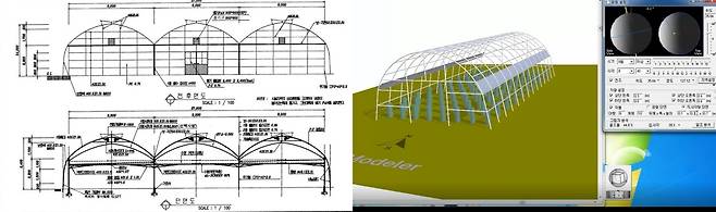 종이 설계와 3D 프로그램 설계 비교도. (농진청 제공)