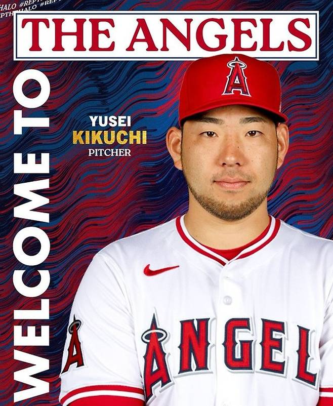 에인절스와 계약한 기쿠치 유세이. 사진=LA 에인절스 SNS 캡처