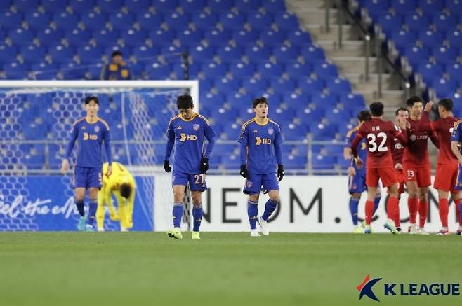 ACLE 5연패에 빠진 울산. 사진=한국프로축구연맹