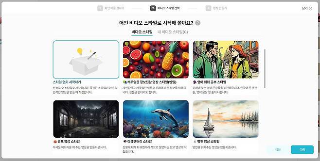 15가지 비디오 스타일을 제공한다 / 출처=IT동아