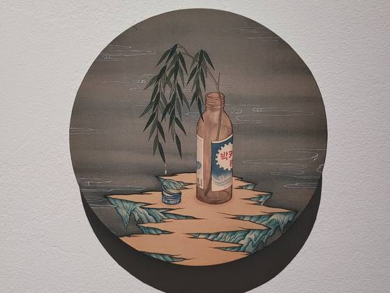 현대미술가 박그림의 회화 '감로'. 문소영 기자