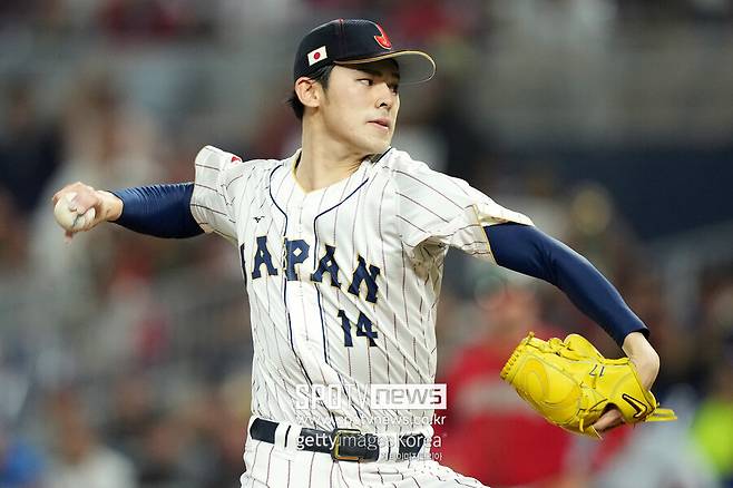 ▲ 사사키 로키는 2023년 WBC(월드베이스볼클래식)를 앞두고 다르빗슈 유에게 슬라이더 던지는 요령을 배웠다. 그전에는 세로로 떨어지는 스핀이 걸렸는데, 다르빗슈와 함께 훈련하면서 궤적에 변화가 생겼다. MLB.com은 사사키가 WBC 때 던졌던 슬라이더라면 메이저리그에서도 충분히 경쟁력 있는 구종이라고 봤다.