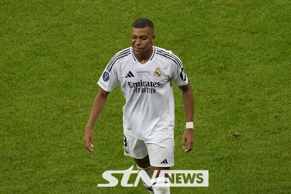 레알 마드리드의 공격수 킬리안 음바페. 사진┃뉴시스/AP