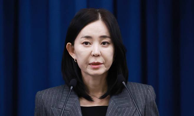 정혜전 대통령실 대변인. 연합뉴스
