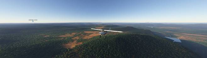 아프리카에서 사진 촬영을 위해 기린을 찾는 중