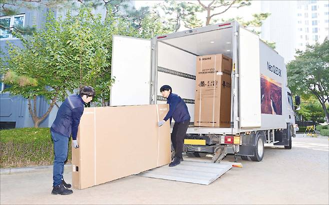 최근 삼성전자는 가전제품, 모바일 등 구매 제품을 당일 배송·설치하는 ‘오늘보장’ 서비스를 시작했다. (삼성전자 제공)