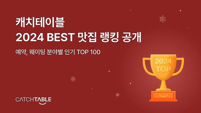 [서울=뉴시스] 캐치테이블, 2024년 인기 맛집 랭킹 공개 이미지. 2024.12.03. (사진=캐치테이블 제공)  *재판매 및 DB 금지