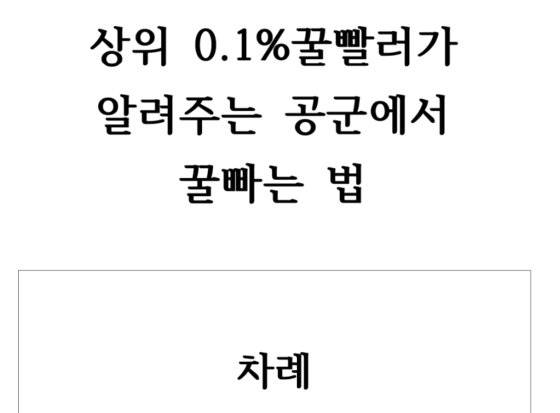 공군입대와 자대배치 조언을 모아놨다는 판매용 족보도 등장했다. 홍보글 캡처
