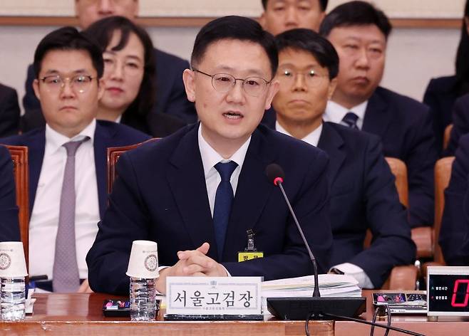 박세현 서울고검장이 지난 10월 18일 오전 서울 여의도 국회에서 열린 법제사법위원회의 서울고등검찰청, 서울중앙지방검찰청 등에 대한 국정감사에서 의원 질문에 답변하고 있다. 2024.10.18. /사진=뉴시스