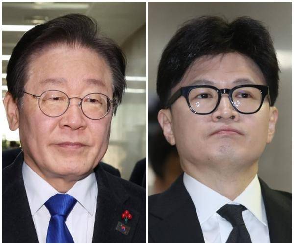 이재명(왼쪽 사진) 더불어민주당 대표와 한동훈 국민의힘 대표. 연합뉴스 뉴스1