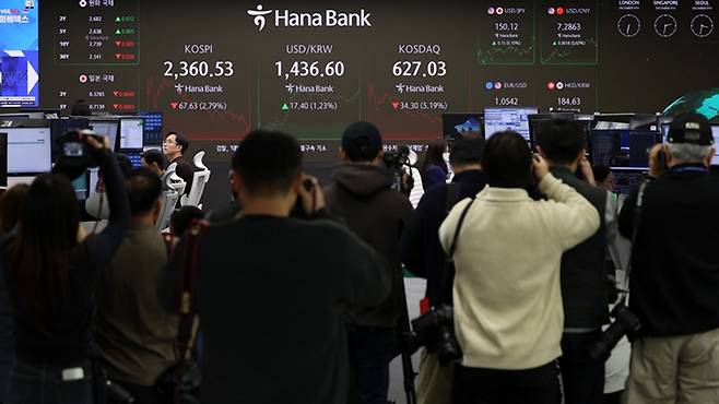 코스닥지수가 지난 9일 5% 넘게 폭락했다.[사진｜뉴시스]