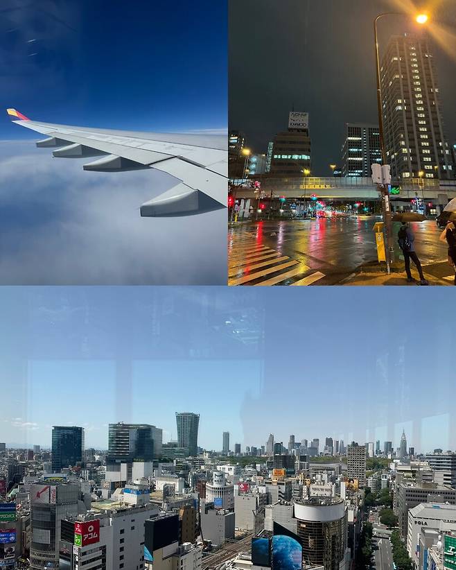 ▲이륙해서 비행기 날개 찍는 건 다~ 똑같나 봅니다. 그리고 일본에 꽤나 진심인 원석 선수 ㅎㅎ