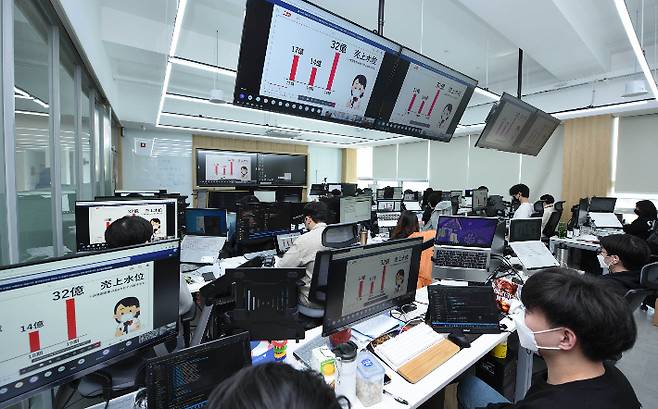 영진전문대 일본IT학과 학생들이 수업에 열중하고 있다. 영진전문대 제공