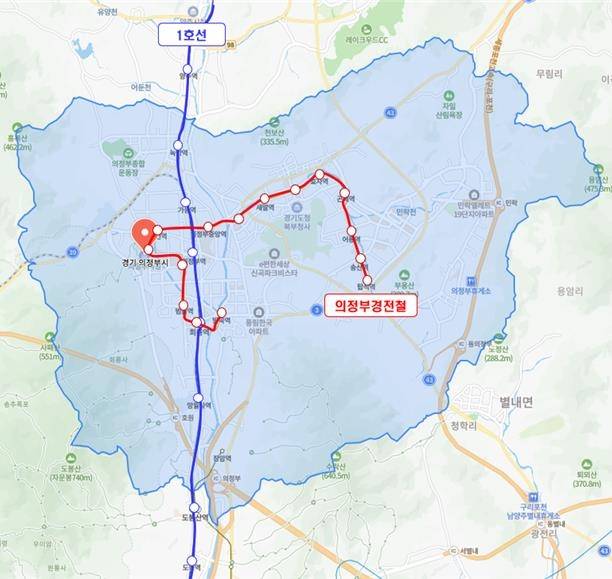 서울시∼의정부시 도시철도 노선 현황 [서울시 제공. 재판매 및 DB 금지]