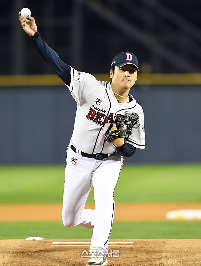 두산 곽빈. 잠실 | 박진업 기자 upandup@sportsseoul.com