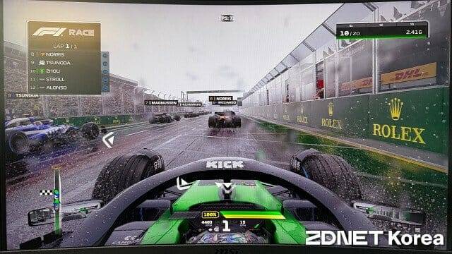 EA F1 24 벤치마크 모드. 13일 현재 XeSS 2 모든 기능을 지원하는 유일한 게임이다. (사진=지디넷코리아)