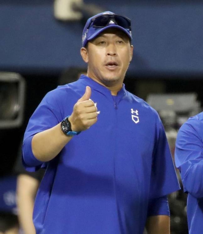 이병규 LG 2군 감독의 삼성 수석코치 당시 모습. IS 포토