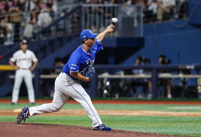 삼성 라이온즈 시절 최채흥의 모습. /사진=삼성 라이온즈 제공