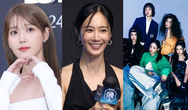 아이유, 유리, 뉴진스. (사진=IS포토, 어도어 제공)