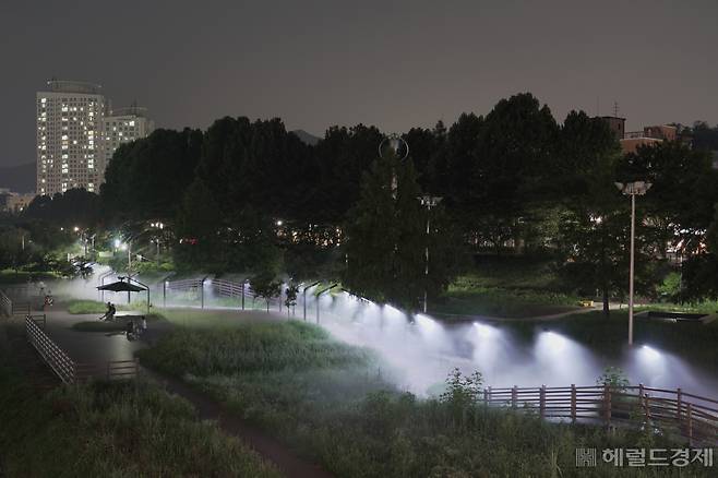 서초구 양재천 ‘빛의 산책길’ 모습. [헤럴드]
