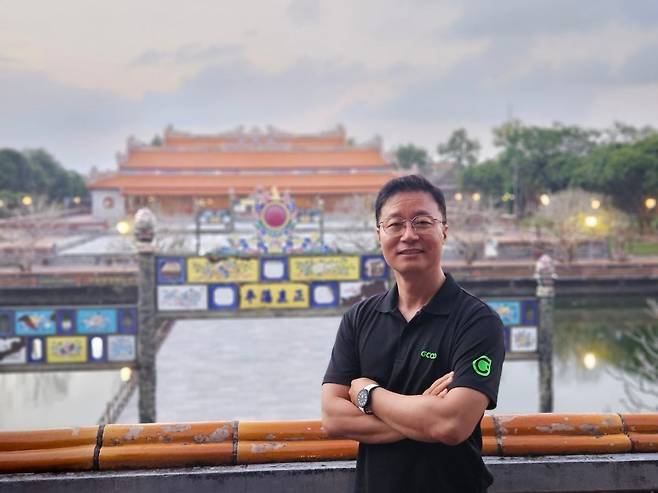 김태호 지바이크 베트남 법인장은 내년 후에에 전기자전거 공유서비스를 280대 규모로 시작하고, 주요 관광도시로 사업을 확장할 계획이라고 밝혔다. /후에=장우정 기자