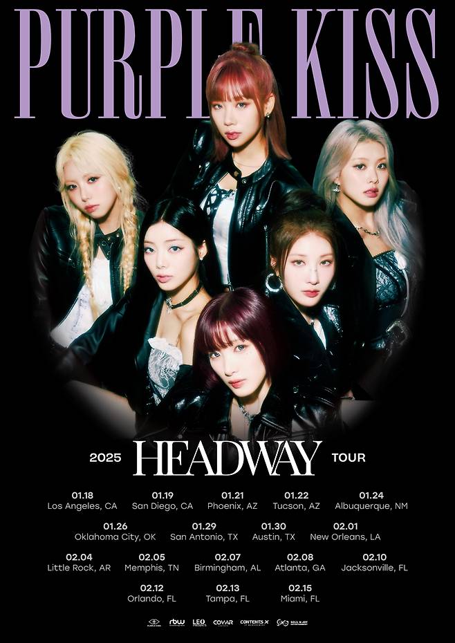 Poster of Purple Kiss US tour "Headway" (RBW)
