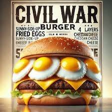 네티즌들이 합성한 계엄버거. '내란'이라 계란이 네 개다. /온라인 커뮤니티