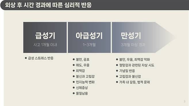 트라우마 진행도. 자료=국가트라우마 센터