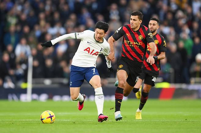 손흥민-로드리. 게티이미지코리아