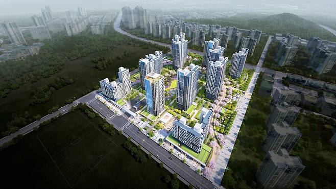 대우건설 컨소시엄의 평택고덕 A-56BL 일대 개발 조감도. /대우건설 제공