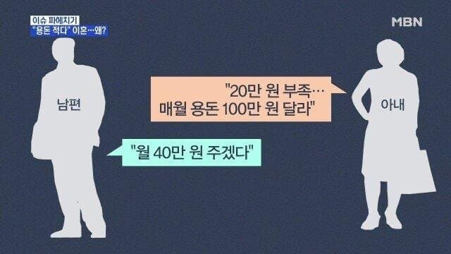 용돈 40준다고 이혼소송