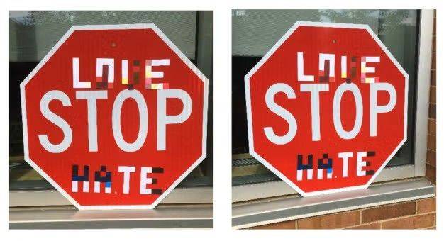 이미지 인식 시스템은 73.3%의 확률로 위 표지판을 속도제한 45km로 인식했다고 합니다. 워싱턴대학교 연구자료 사진