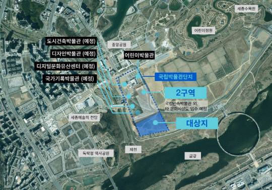 행복도시로 이전하는 국립박물관단지 위치도. 국립민속박물관 제공