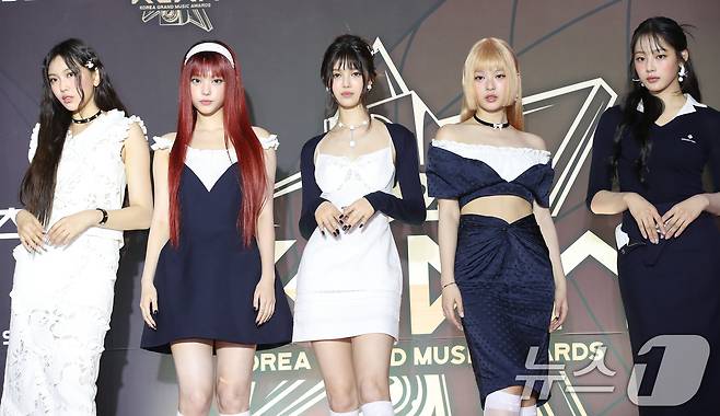 그룹 뉴진스 혜인(왼쪽부터)과 해린, 다니엘, 하니, 민지ⓒ News1