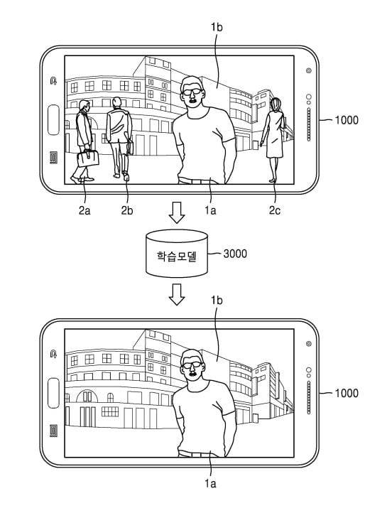 삼성전자가 지난달 공개한 AI 사진 피사체 제거 기술./키프리스 제공