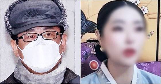 12·3 비상계엄 사태를 사전에 모의한 혐의를 받는 노상원 전 정보사령관(왼쪽)과 무속인 A씨. 사진 뉴스1, A씨 유튜브 캡처