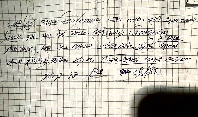 우크라이나 특수작전군이 러시아 쿠르스크 지역에서 사살된 북한군 병사의 손편지를 공개했다. 편지 내용은 가족과 동료를 향한 그리움과 생일 축하 메시지가 포함됐다. 사진 엑스(옛 트위터)