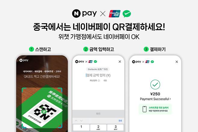 Poster promoting integration of Naver Pay with China's WeChat Pay [NAVER PAY]