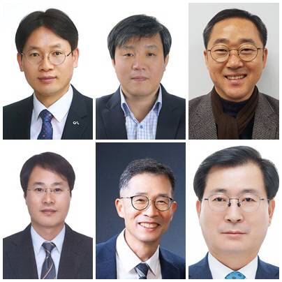 왼쪽 첫번째부터 시계방향으로 구상 도의회사무처장, 정낙도 안전기획관, 성만제 보건복지국장, 최원혁 지방부이사관, 이영민 건설본부장, 전상욱 해양수산국장. 충남도 제공.