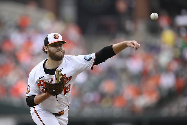 볼티모어 시절 콜 어빈의 모습. AP=연합뉴스