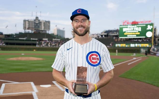 ▲지난 9월, 로베르토 클레멘테상 후보로 선정된 패트릭 위즈덤 [세인트 주드 어린이 연구 병원 홈페이지]