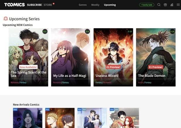 투믹스 글로벌 홈페이지. /수성웹툰 제공