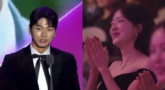 배우 이이경이 수상 소감 중 전 연인 정인선을 깜짝 언급했다. '2024 서울콘 에이판 스타 어워즈' 생중계 캡처