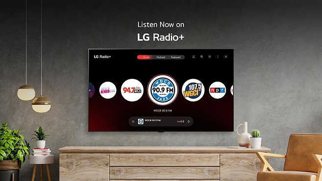 LG 스마트 TV에서 LG 라디오 플러스 서비스를 구동하는 모습  [LG전자 제공]