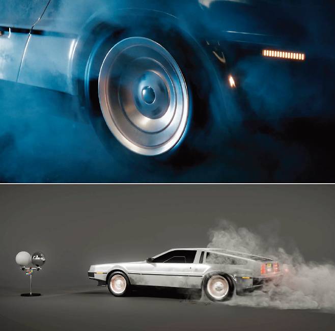 에스파 ‘Whiplash’ 뮤비에서 김온유 감독이 작업한 자동차 CG 이미지. 실제와 유사하게 만드는 데에 공을 들였다.