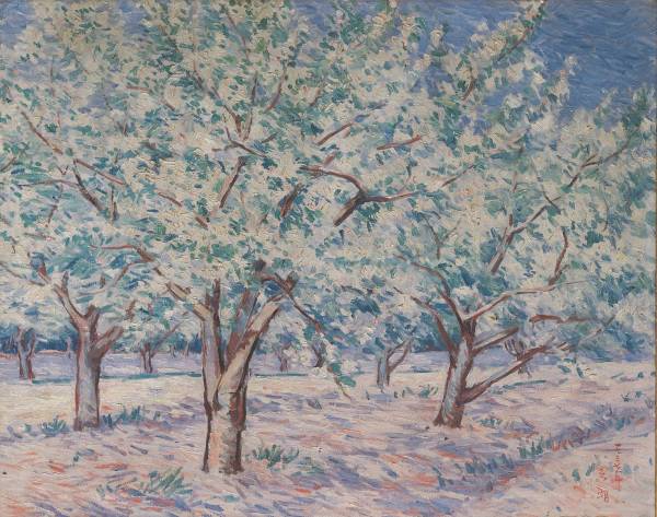 ‘임금원(사과밭)’(1937, 캔버스에 유채, 73×91㎝, 이건희 유족 소장). 전남도립미술관 제공