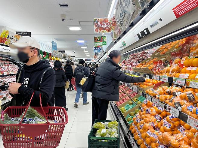 지난달 18일 일본 도쿄 긴자의 오케이 긴자점 전경. 슈퍼마켓 내에선 사진 촬영을 금지해 매장 입구의 분위기만 담았다. /김은영 기자