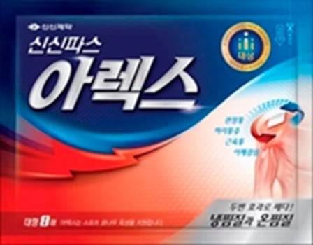신신제약의 주력 제품인 신신파스 아렉스. 2016년 3분기까지 약 61억원의 매출을 기록했다./신신제약